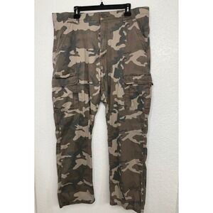 Wrangler ATG Mens Camo Cargo Pants All Terrain Gear Brown Ripstop 38x32